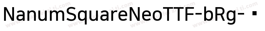 NanumSquareNeoTTF-bRg字体转换