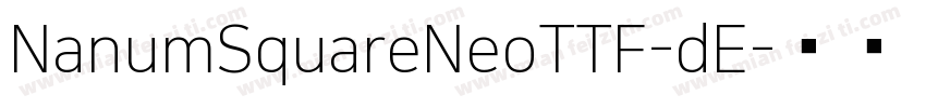 NanumSquareNeoTTF-dE字体转换