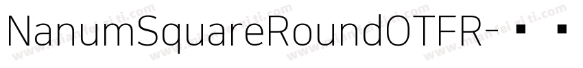 NanumSquareRoundOTFR字体转换