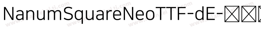 NanumSquareNeoTTF-dE字体转换