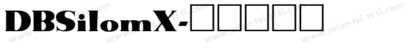 DBSilomX字体转换