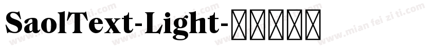 SaolText-Light字体转换