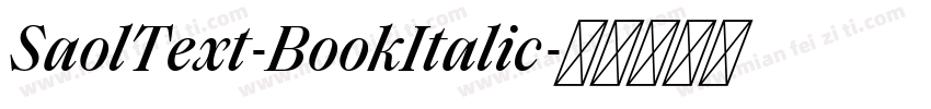 SaolText-BookItalic字体转换
