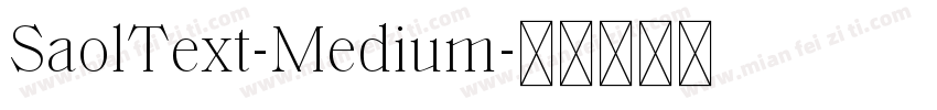 SaolText-Medium字体转换