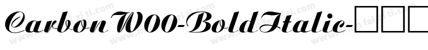 CarbonW00-BoldItalic字体转换