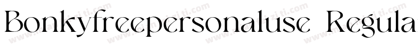 Bonkyfreepersonaluse-Regular字体转换
