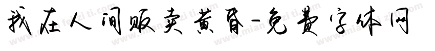 我在人间贩卖黄昏字体转换