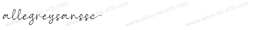 allegreysanssc字体转换
