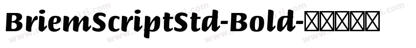 BriemScriptStd-Bold字体转换