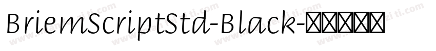 BriemScriptStd-Black字体转换