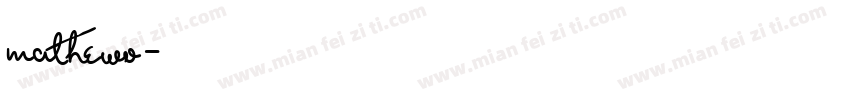 mathewo字体转换