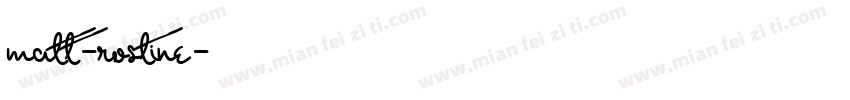 matt-rostine字体转换