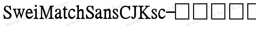 SweiMatchSansCJKsc字体转换