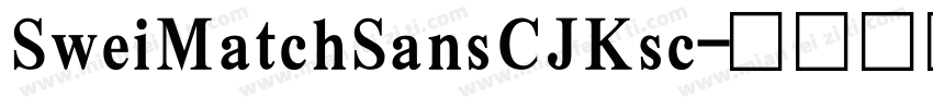 SweiMatchSansCJKsc字体转换