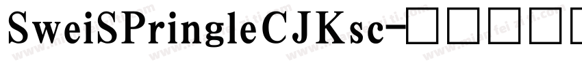 SweiSPringleCJKsc字体转换