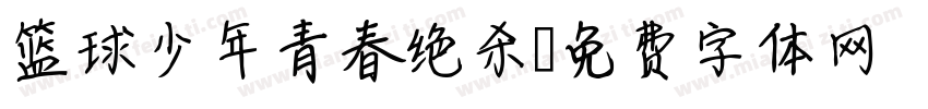 篮球少年青春绝杀字体转换