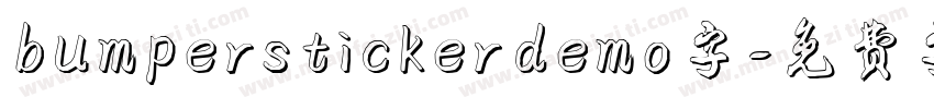 bumperstickerdemo字字体转换