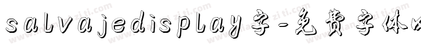 salvajedisplay字字体转换