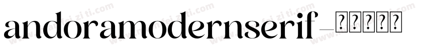 andoramodernserif字体转换