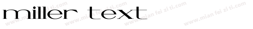 miller-text字体转换
