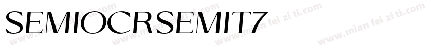 SEMIOCRSEMIT7数据矩字体转换