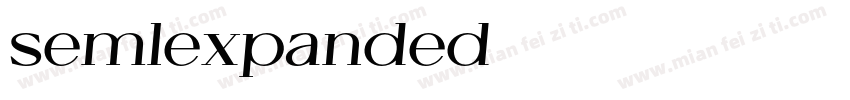 semlexpanded字体转换