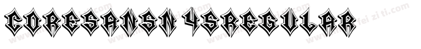 CoreSansN-45Regular字体转换