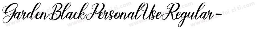 GardenBlackPersonalUseRegular-dY47字体转换