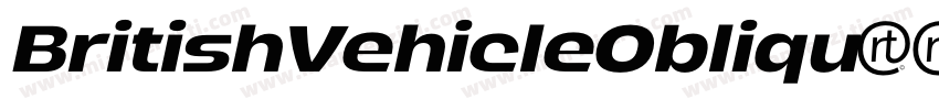 BritishVehicleObliqu字体转换
