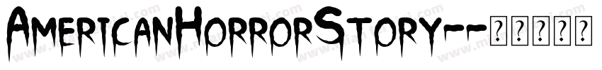 AmericanHorrorStory-字体转换