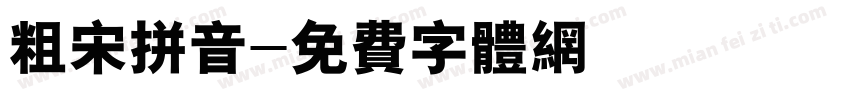粗宋拼音字体转换