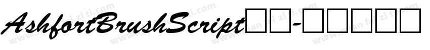 AshfortBrushScript常规字体转换