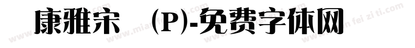 華康雅宋體(P)字体转换