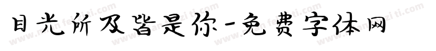 目光所及皆是你字体转换