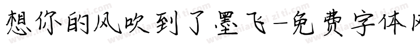 想你的风吹到了墨飞字体转换