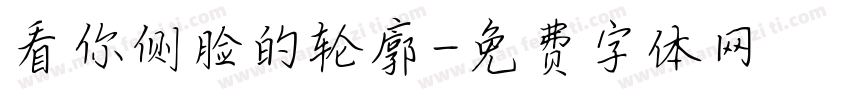 看你侧脸的轮廓字体转换