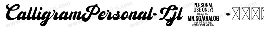 CalligramPersonal-Ljl5字体转换