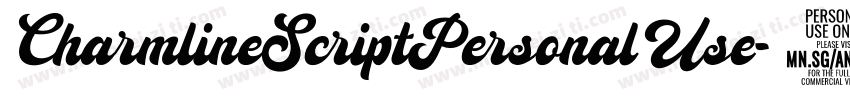 CharmlineScriptPersonalUse-17EB字体转换