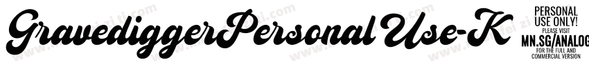 GravediggerPersonalUse-K7ayW字体转换
