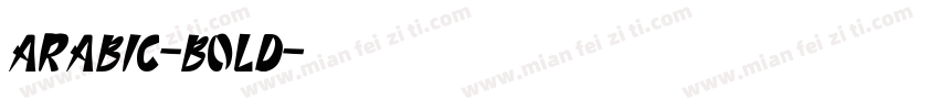 arabic-bold字体转换