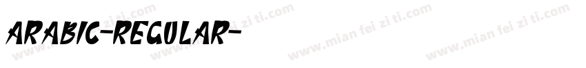 arabic-regular字体转换