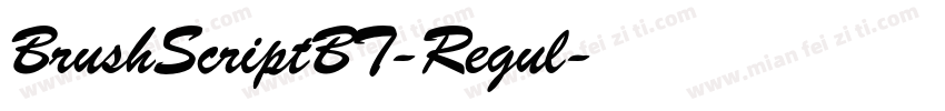 BrushScriptBT-Regul字体转换