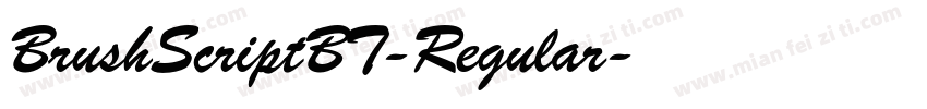 BrushScriptBT-Regular字体转换