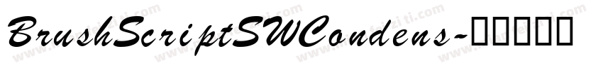 BrushScriptSWCondens字体转换