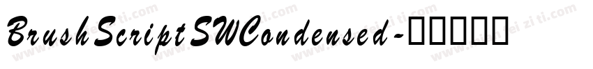 BrushScriptSWCondensed字体转换