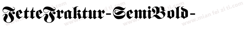 FetteFraktur-SemiBold字体转换