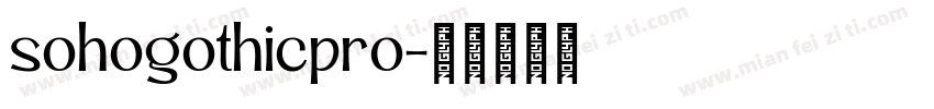 sohogothicpro字体转换