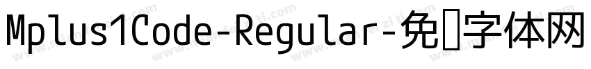 Mplus1Code-Regular字体转换