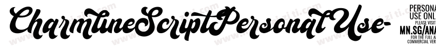CharmlineScriptPersonalUse-17EB字体转换