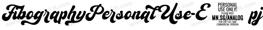 FibographyPersonalUse-E6pj字体转换